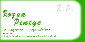 rozsa pintye business card